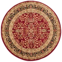 Forester Area Rug Round in Red / Black by Safavieh