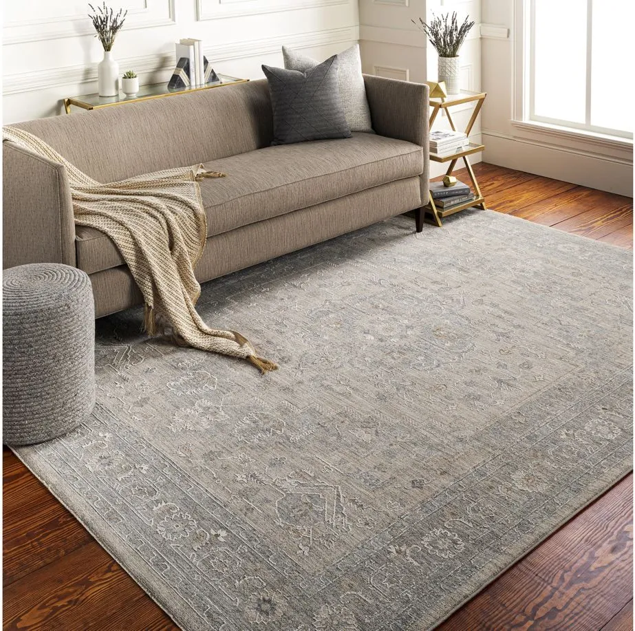 Avant Garde Area Rug in Light Gray, Medium Gray, Charcoal, Beige, Tan, Camel, Denim by Surya