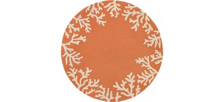Coral Indoor/Outdoor Area Rug in Coral by Trans-Ocean Import Co Inc