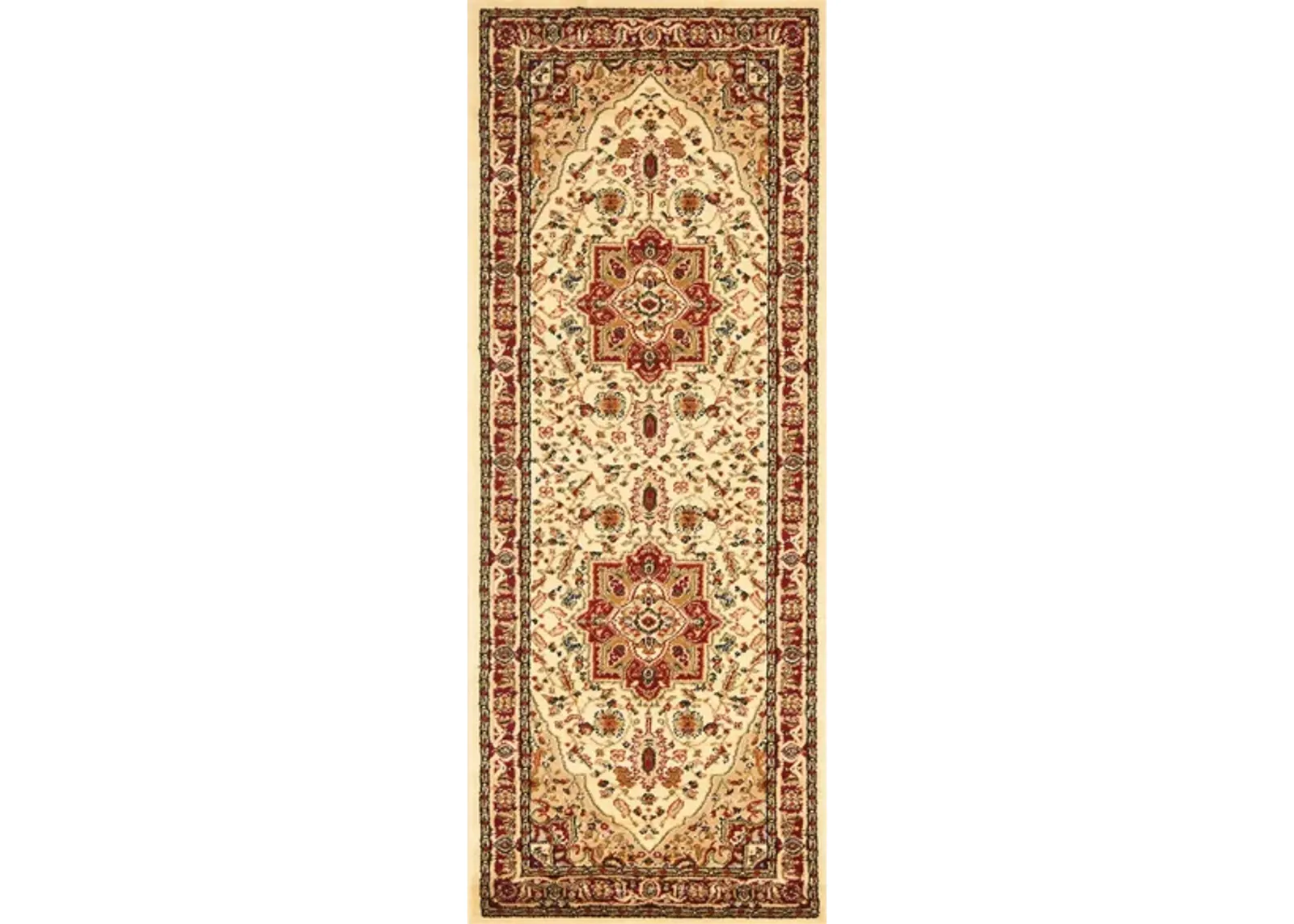 Mercia Runner Rug in Ivory / Red by Safavieh