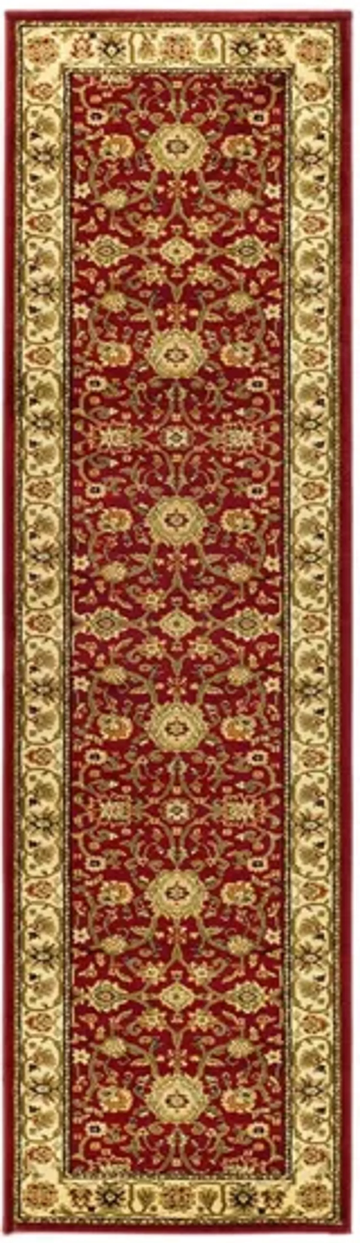 Lyndhurst Runner Rug in Red / Ivory by Safavieh