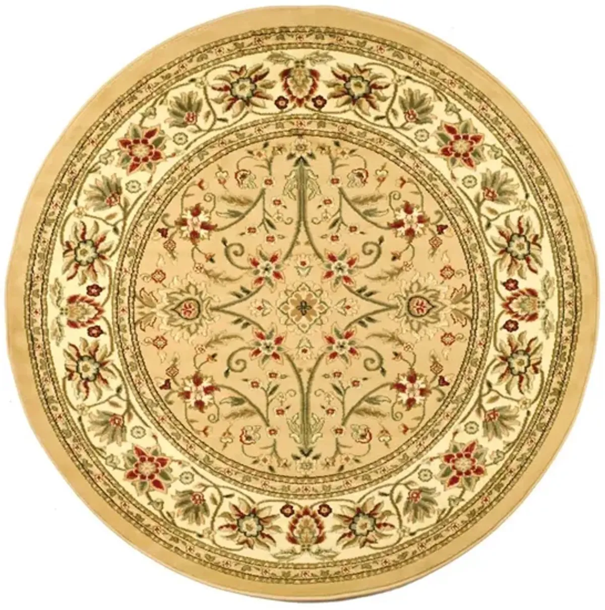 Lyndhurst Area Rug Round in Beige / Ivory by Safavieh