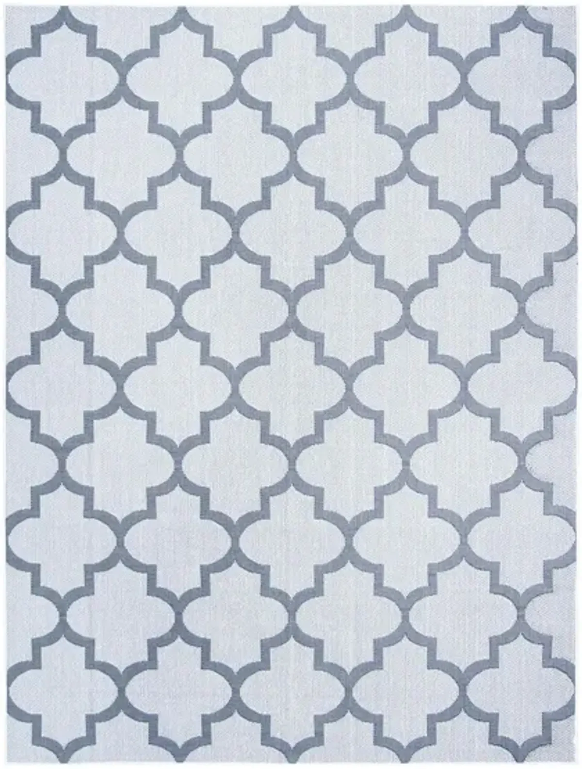 Bermuda Trellis Indoor/Outdoor Area Rug in Ivory & Gray by Safavieh