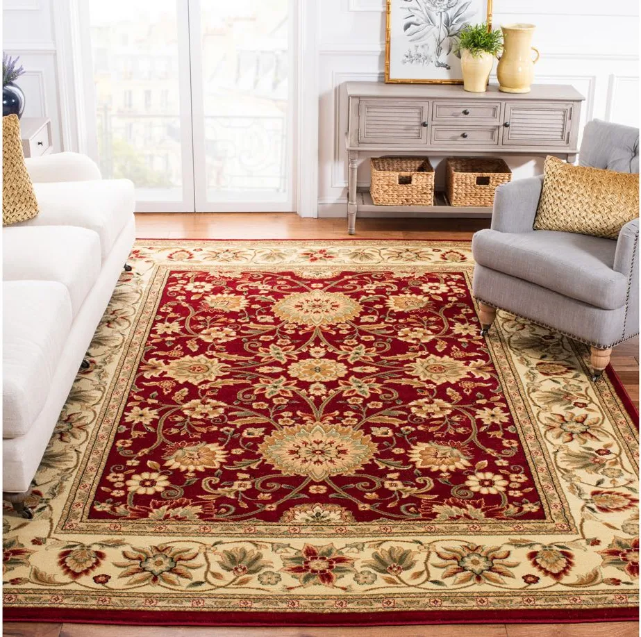 Lyndhurst Area Rug in Red / Ivory by Safavieh