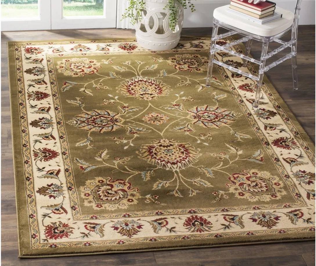 Mersey Area Rug in Green / Ivory by Safavieh