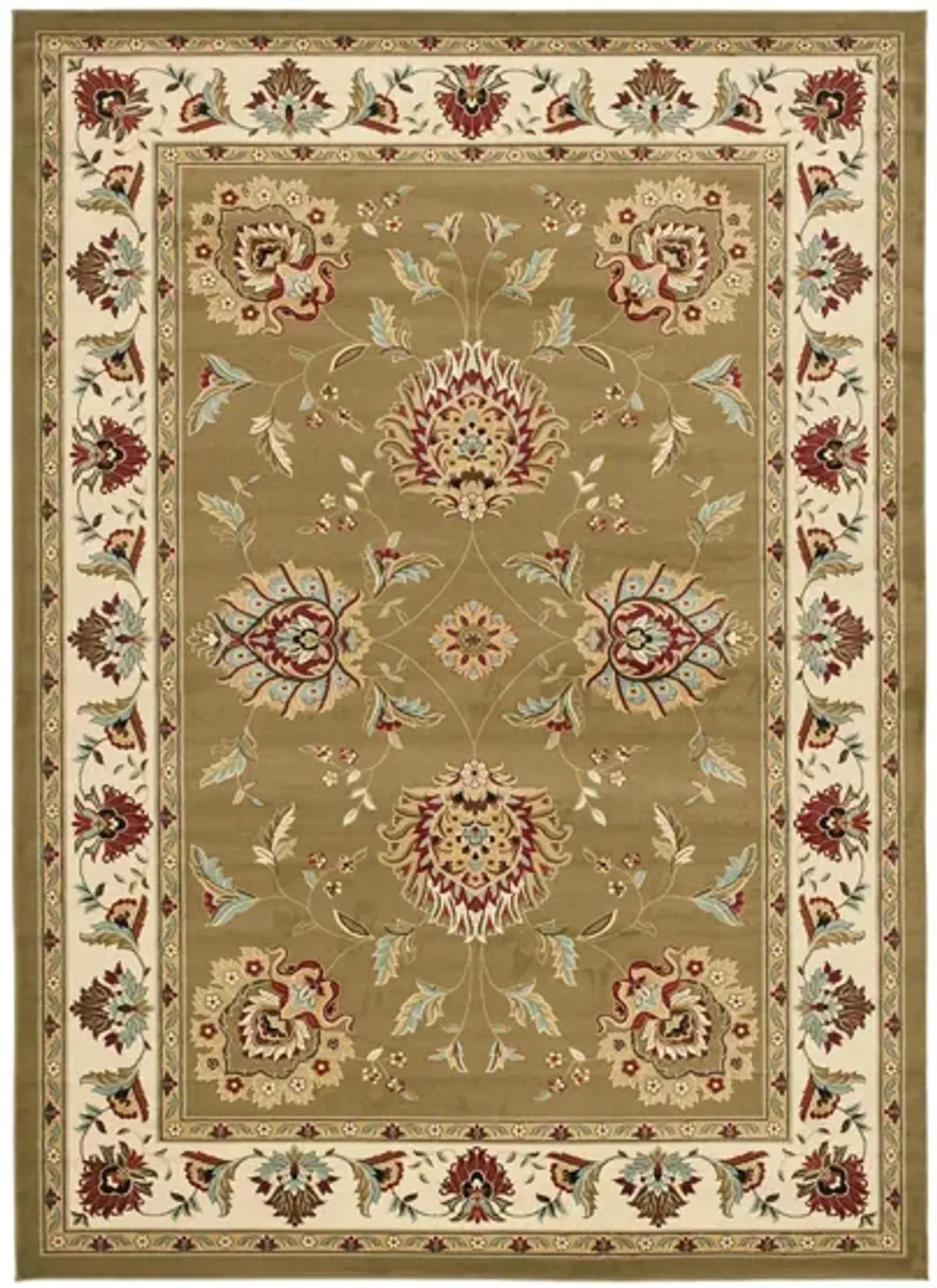 Mersey Area Rug in Green / Ivory by Safavieh