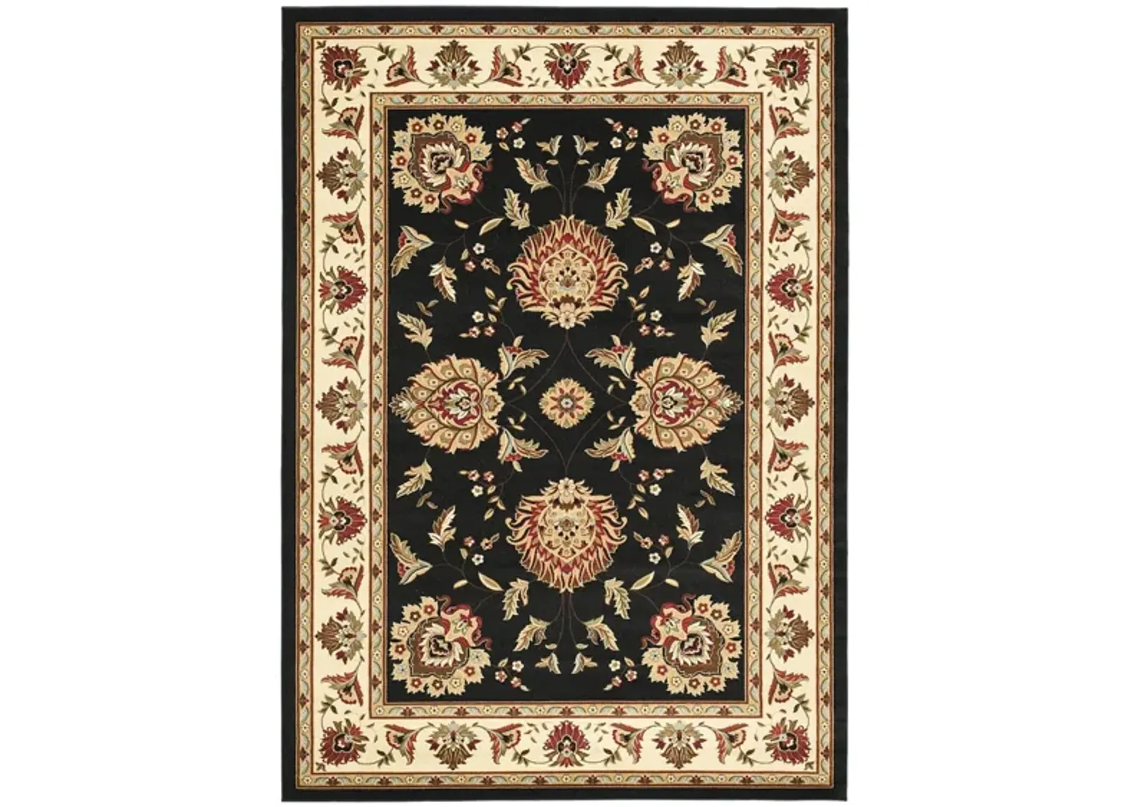 Mersey Area Rug in Black / Ivory by Safavieh