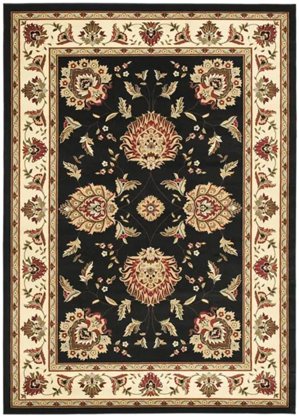 Mersey Area Rug in Black / Ivory by Safavieh