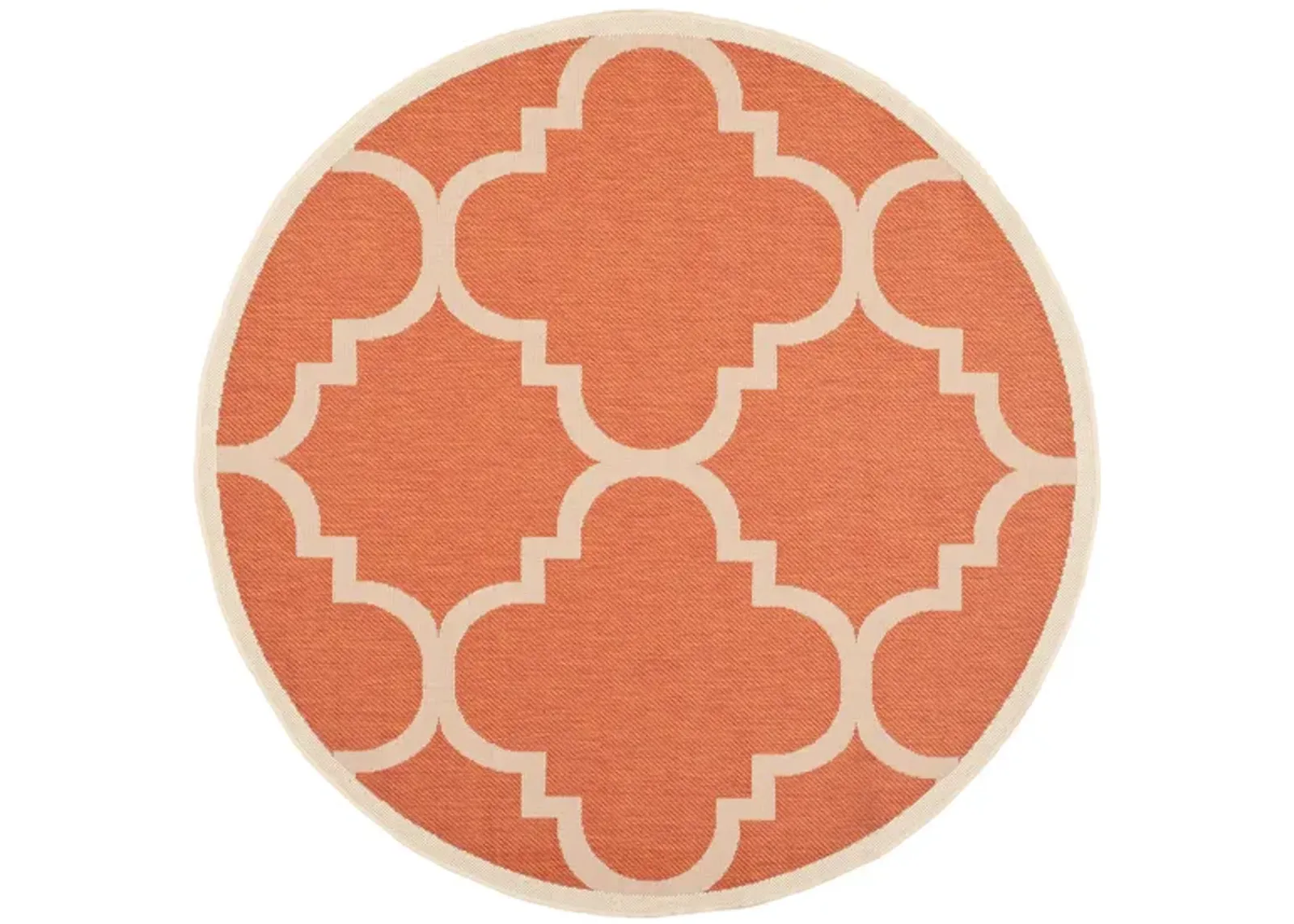 Courtyard Morocco Indoor/Outdoor Area Rug Round in Terracotta by Safavieh