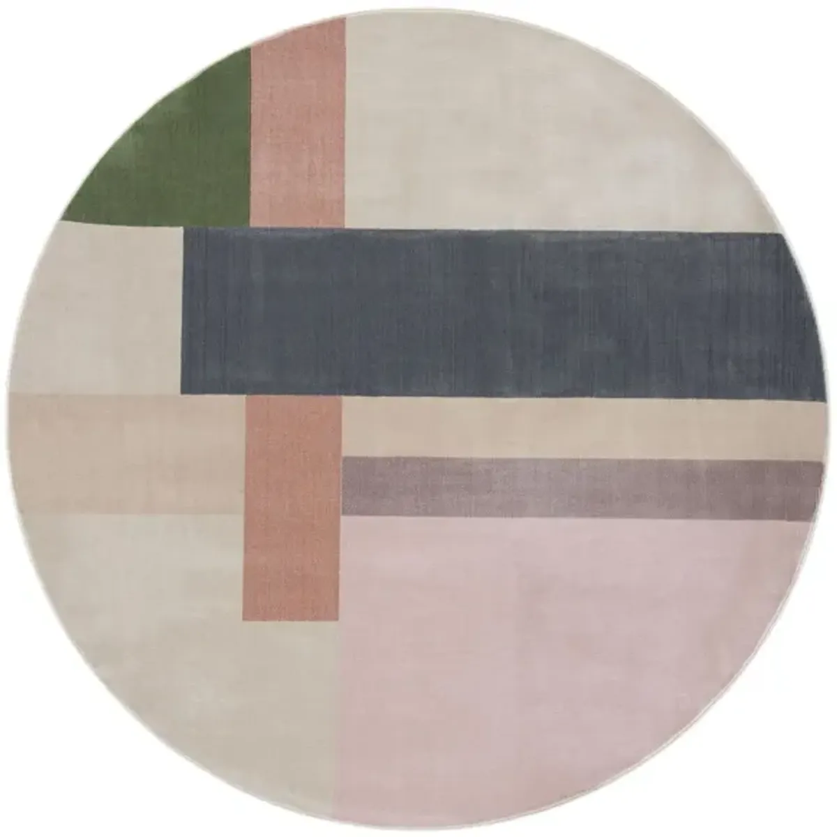 Orwell Round Area Rug in Ivory/Charcoal by Safavieh