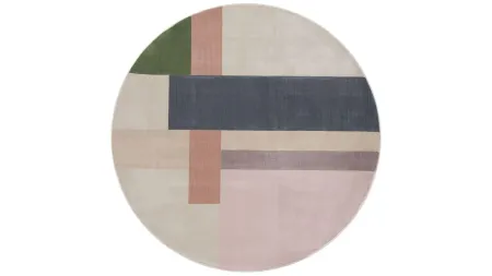 Orwell Round Area Rug in Ivory/Charcoal by Safavieh