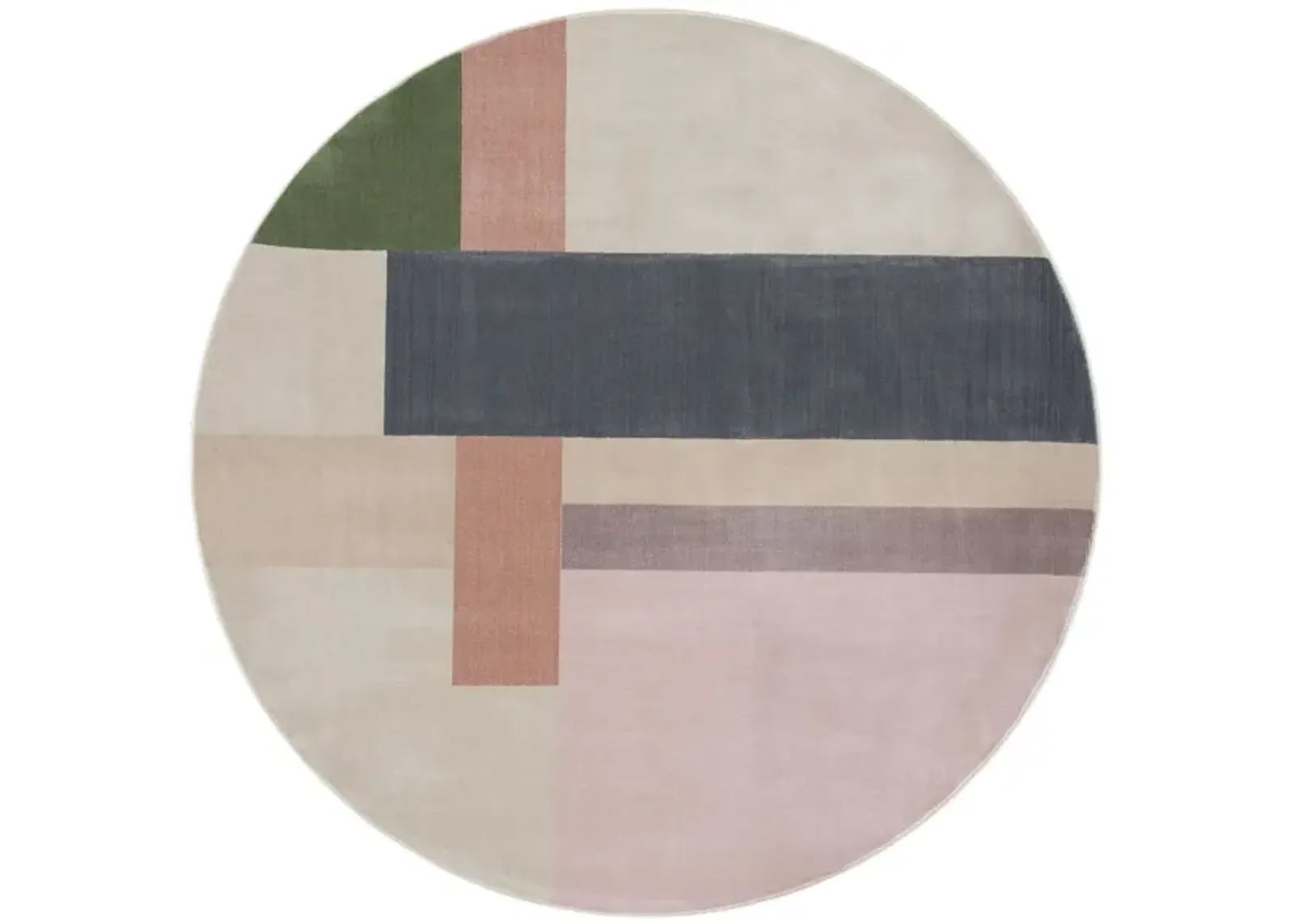 Orwell Round Area Rug in Ivory/Charcoal by Safavieh