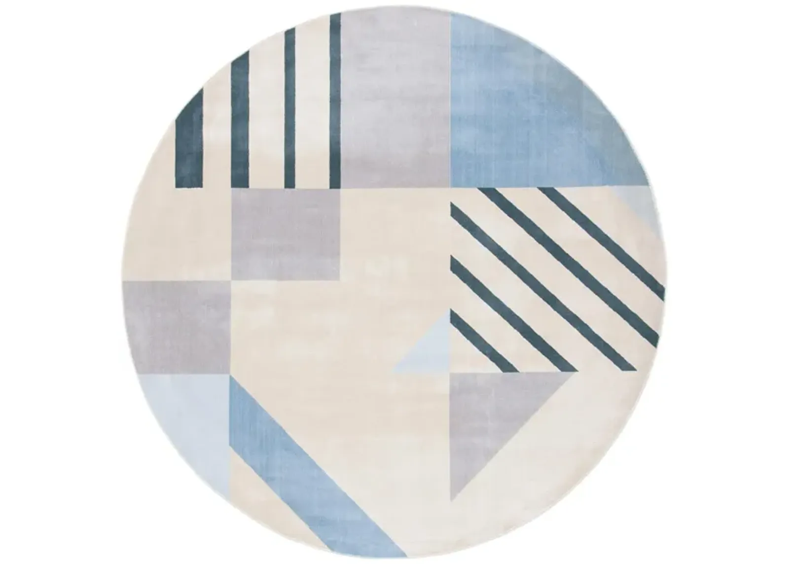 Otwyn Round Area Rug in Beige/Blue by Safavieh