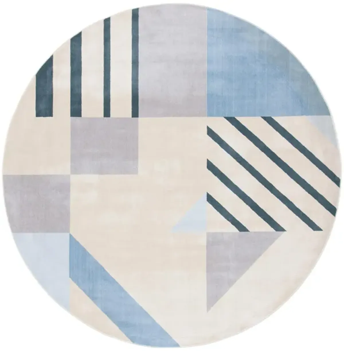 Otwyn Round Area Rug in Beige/Blue by Safavieh