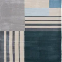 Operan Square Area Rug in Charcoal/Beige by Safavieh