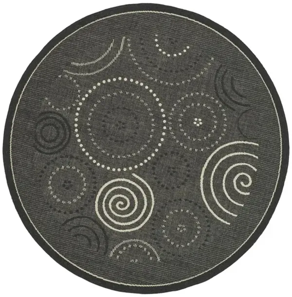 Courtyard Circles Indoor/Outdoor Area Rug Round