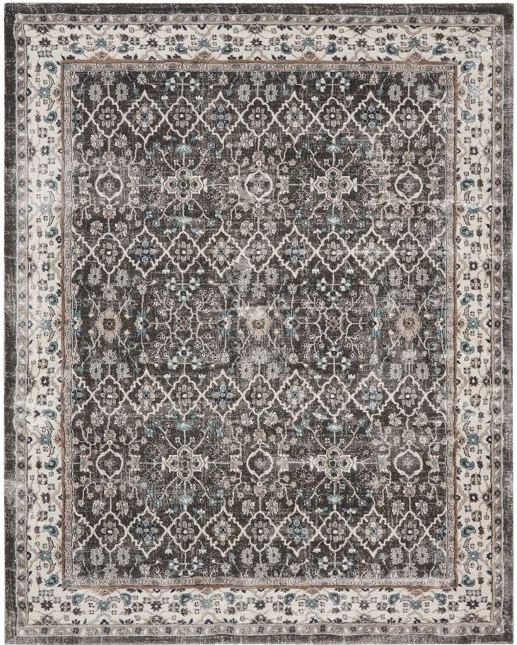 American Manor Area Rug in Grey/Ivory by Nourison