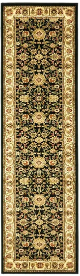 Lyndhurst Runner Rug in Black / Ivory by Safavieh