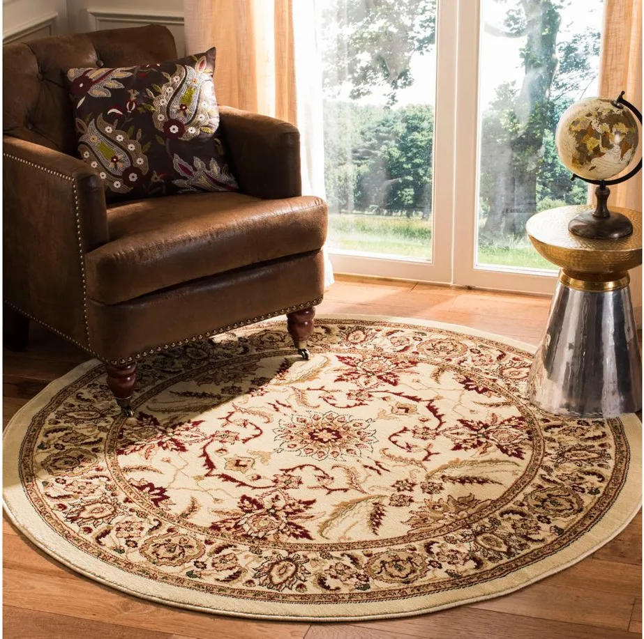 Verderers Area Rug Round in Ivory by Safavieh