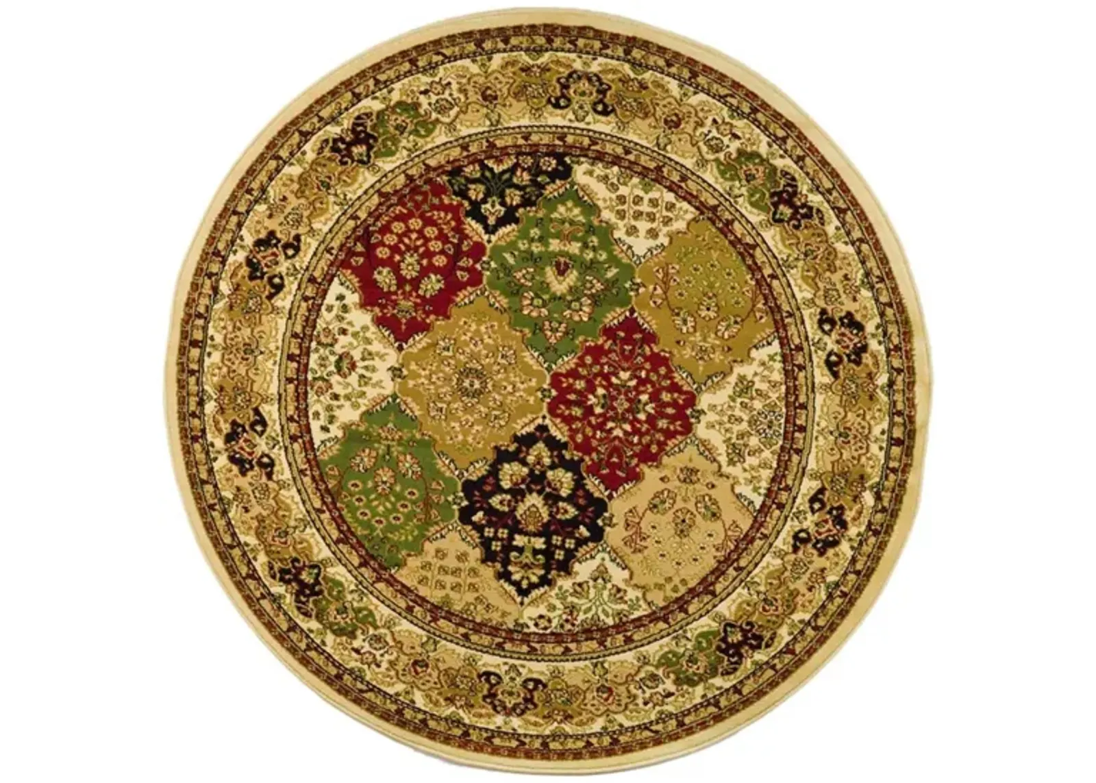 Portsmouth Area Rug Round in Multi / Ivory by Safavieh