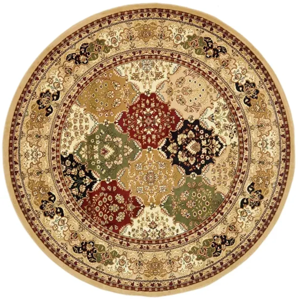 Portsmouth Area Rug Round in Multi / Beige by Safavieh