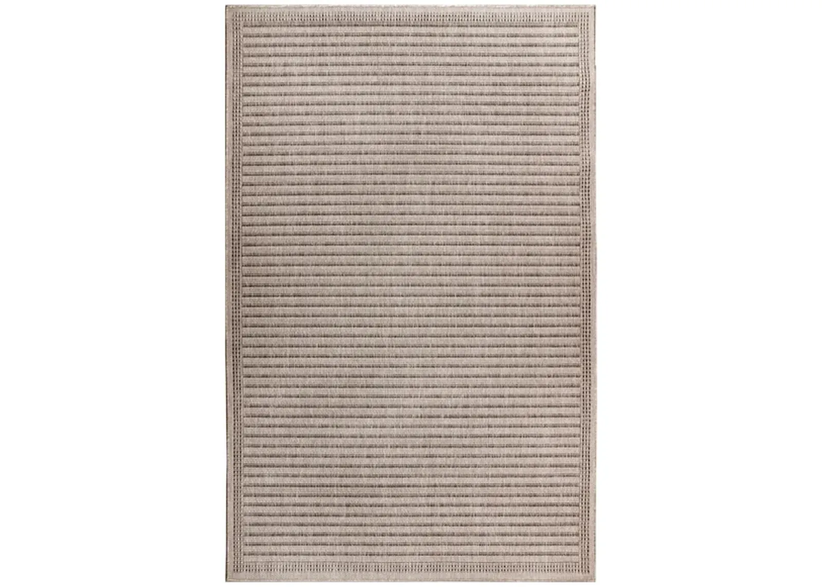 Liora Manne Malibu Simple Border Indoor/Outdoor Area Rug in Neutral by Trans-Ocean Import Co Inc