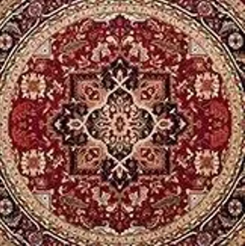 Mercia Area Rug Round in Red / Black by Safavieh