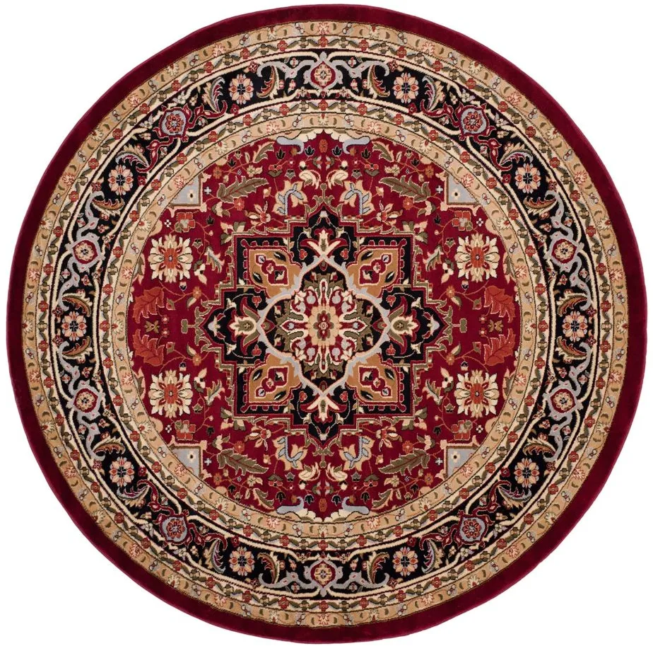 Mercia Area Rug Round in Red / Black by Safavieh