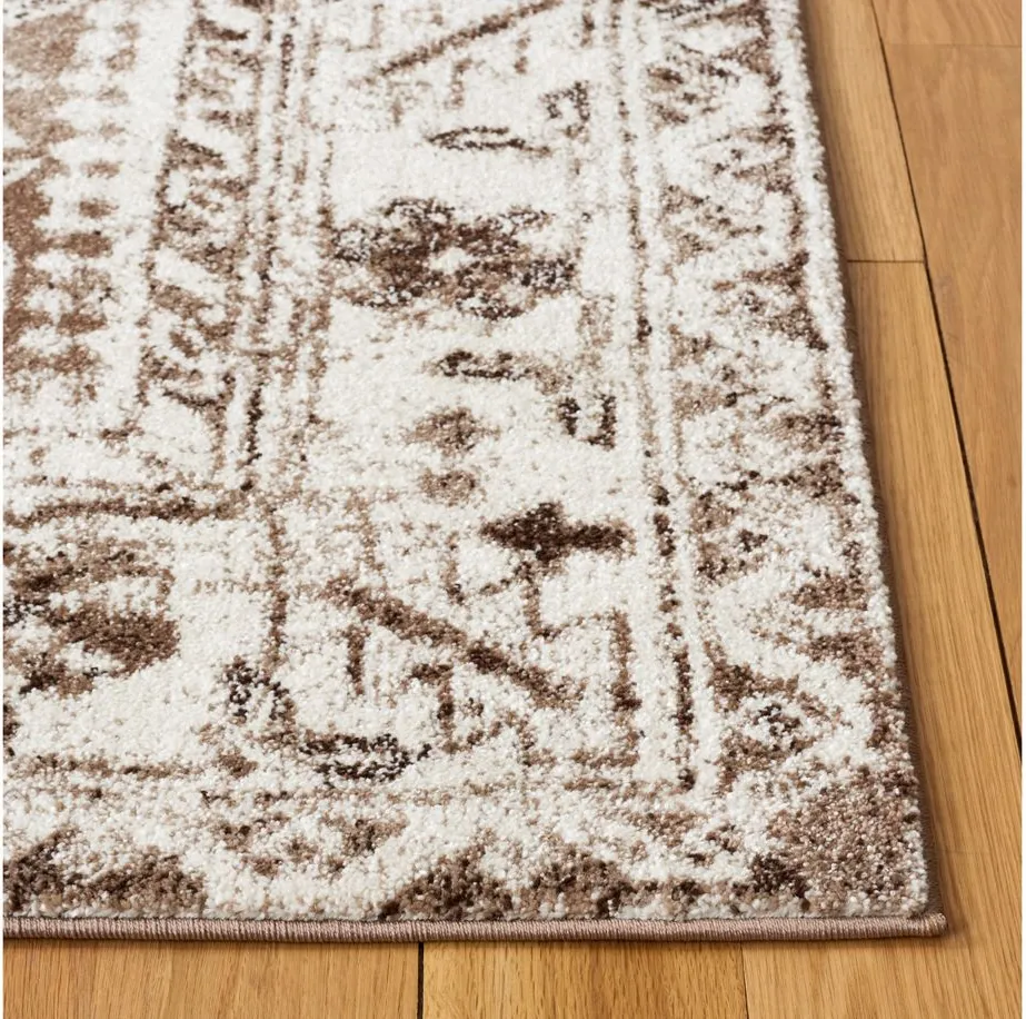 Darius Brown Area Rug Square in Brown & Ivory by Safavieh