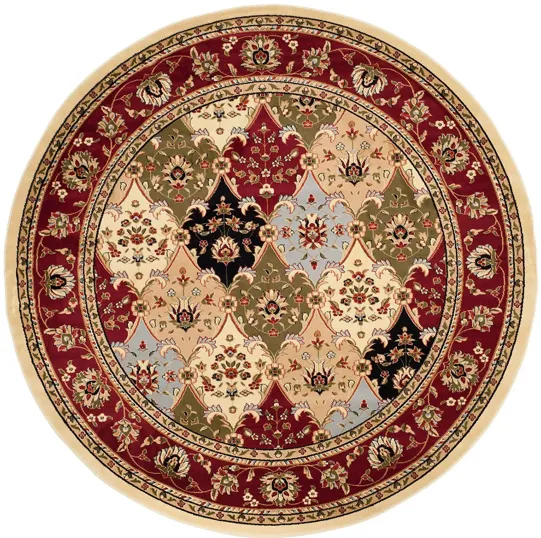 Guildhall Area Rug Round in Multi / Red by Safavieh