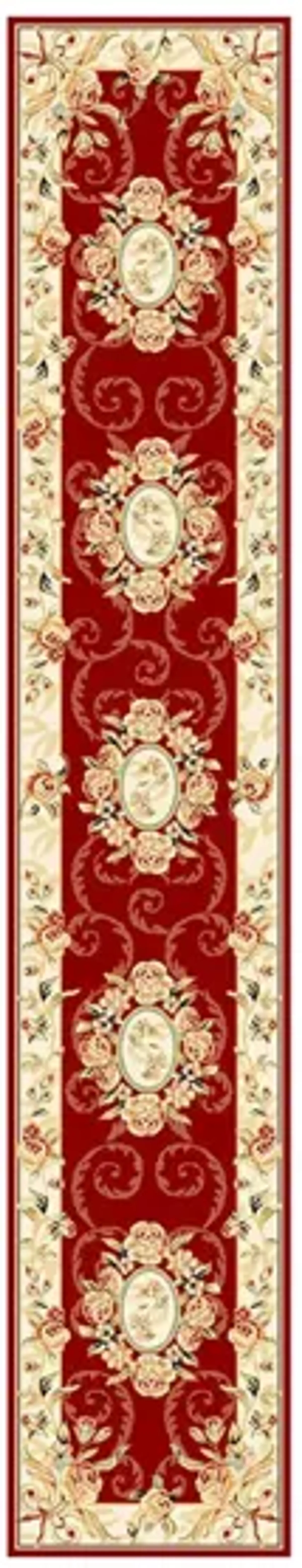 Azura Runner Rug in Red / Ivory by Safavieh