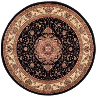 Wessex Area Rug Round in Black / Ivory by Safavieh