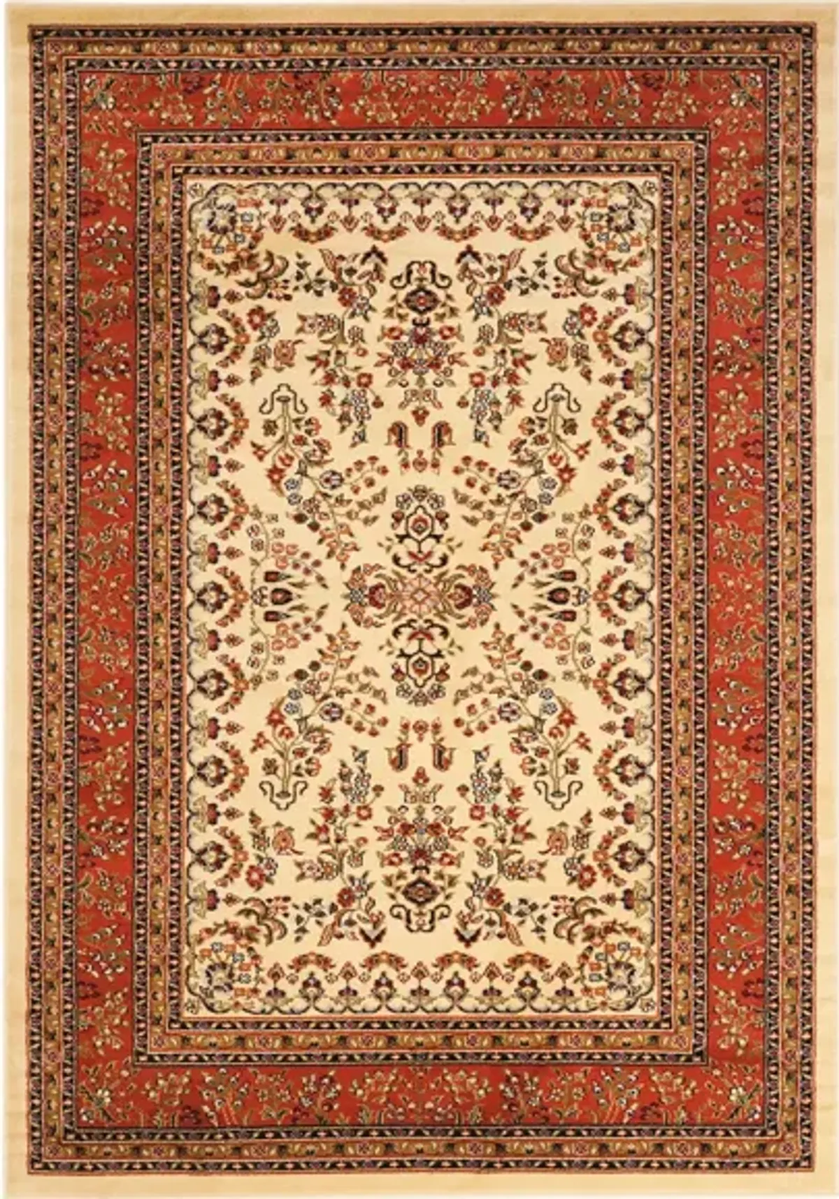 Anglia Area Rug in Ivory / Rust by Safavieh