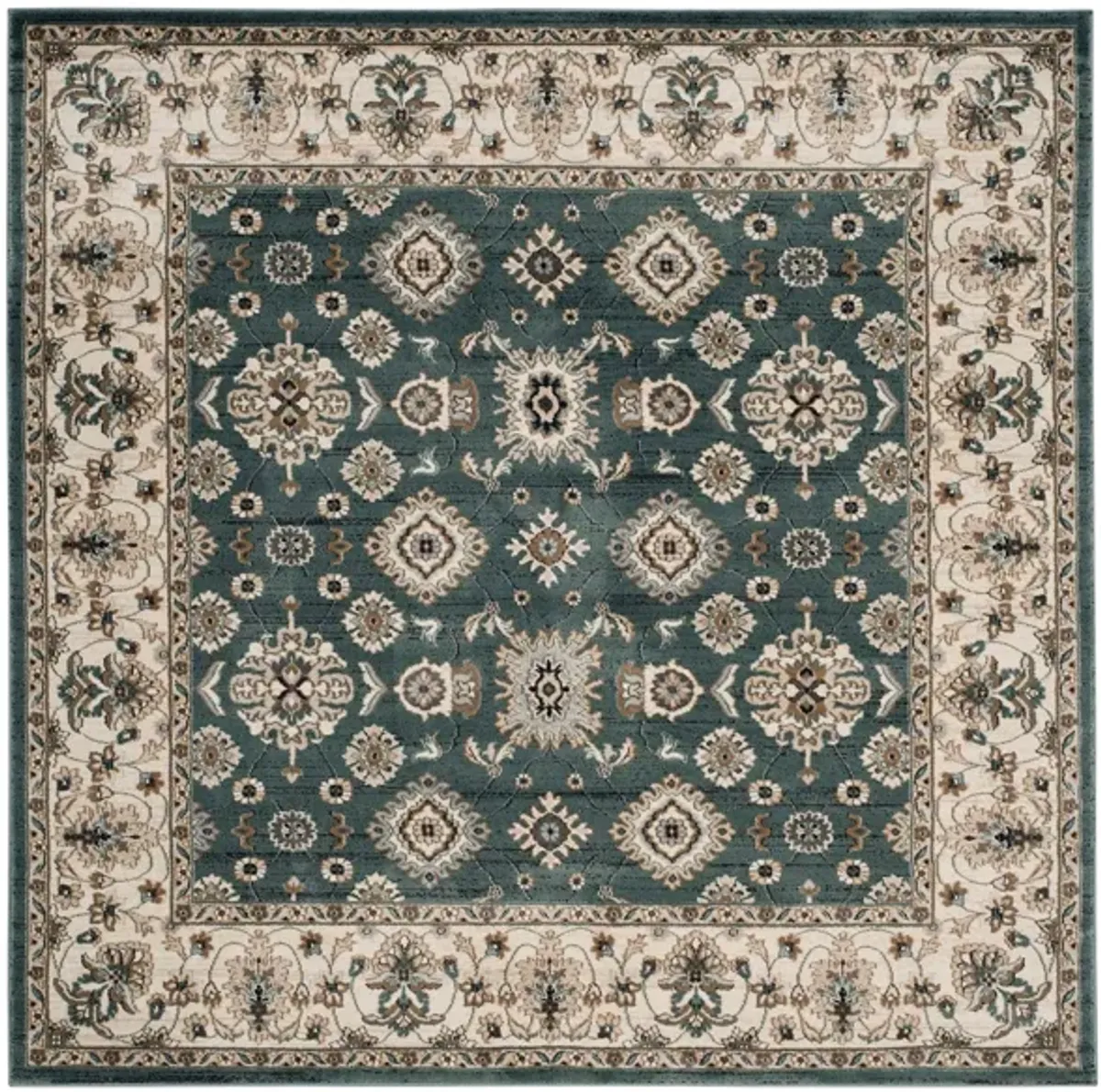 Sussex Area Rug in Teal / Cream by Safavieh