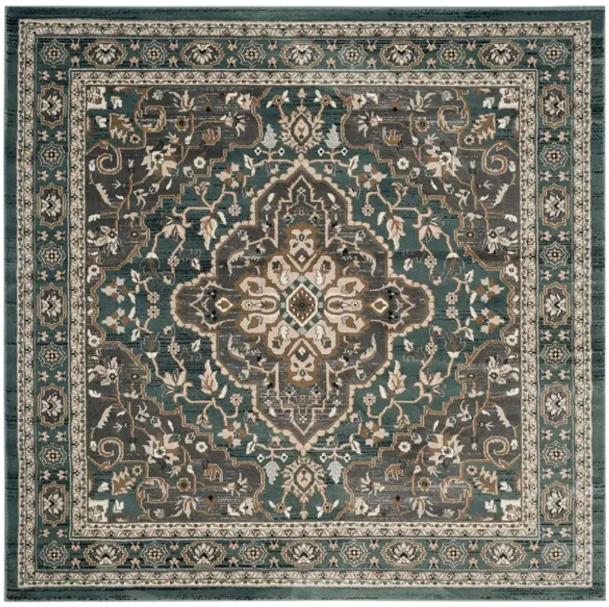 Mortimer Area Rug in Teal / Gray by Safavieh