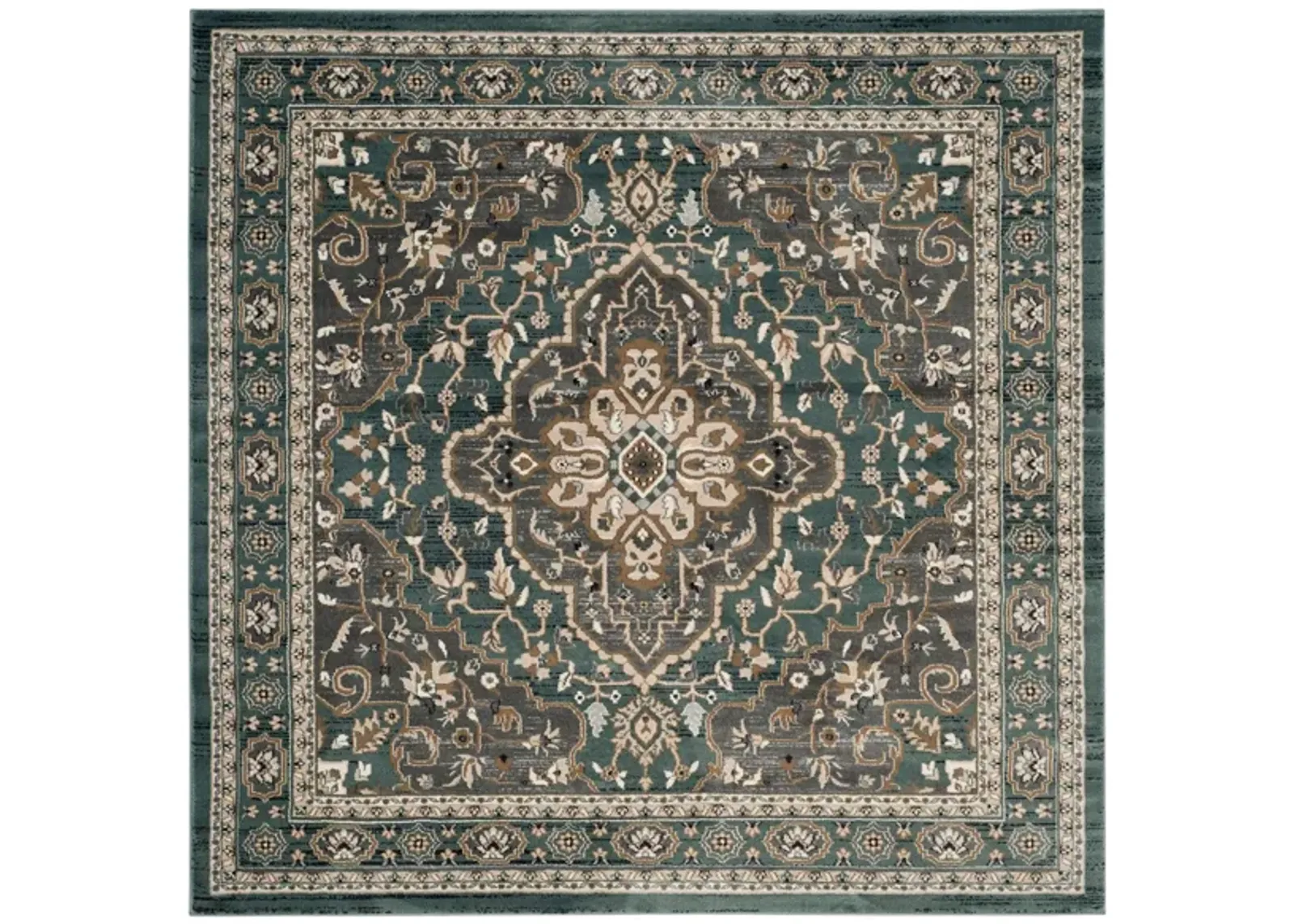 Mortimer Area Rug in Teal / Gray by Safavieh