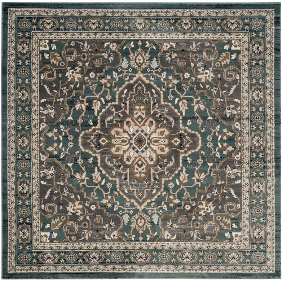 Mortimer Area Rug in Teal / Gray by Safavieh