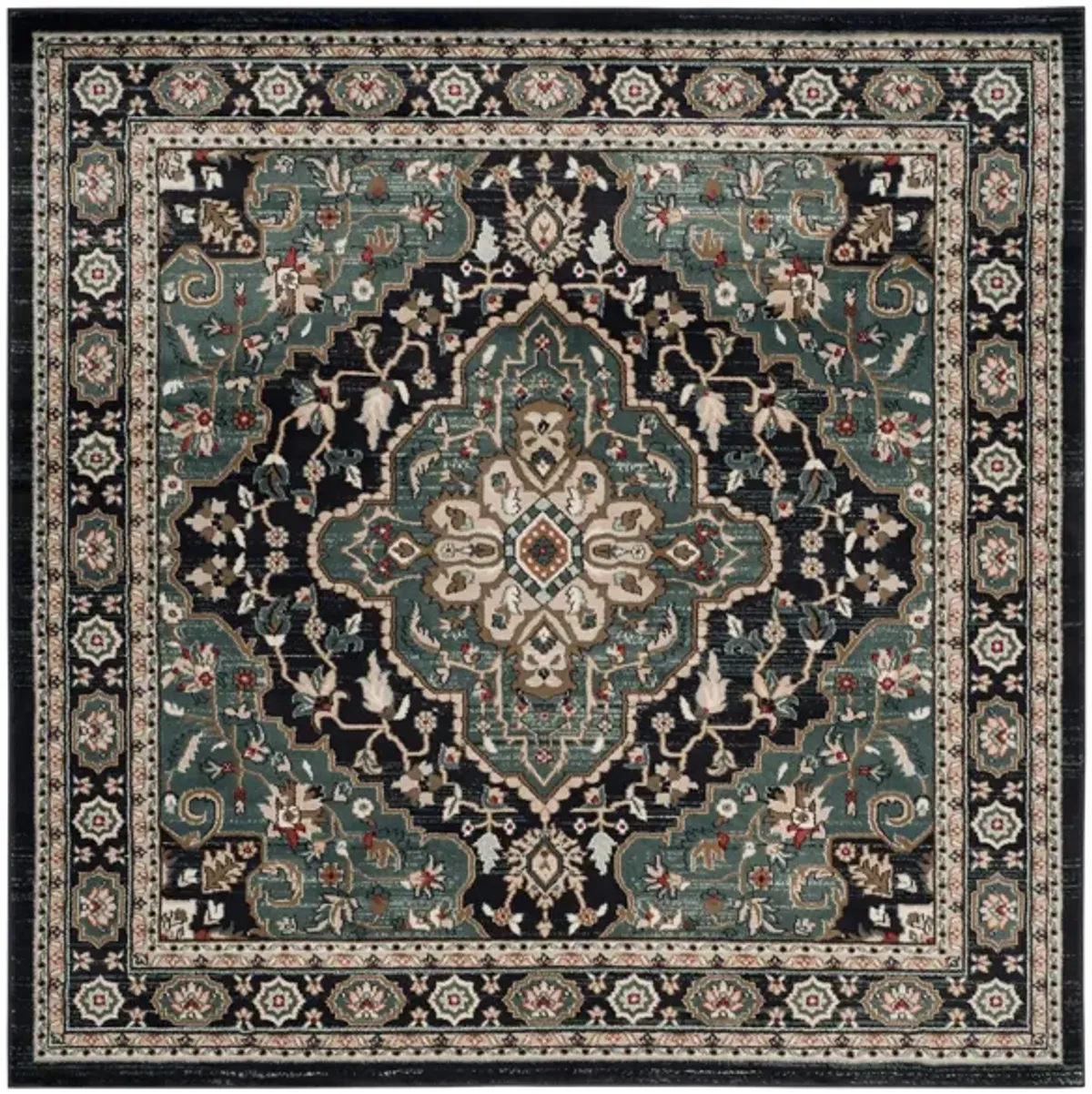 Mortimer Area Rug in Anthracite / Teal by Safavieh