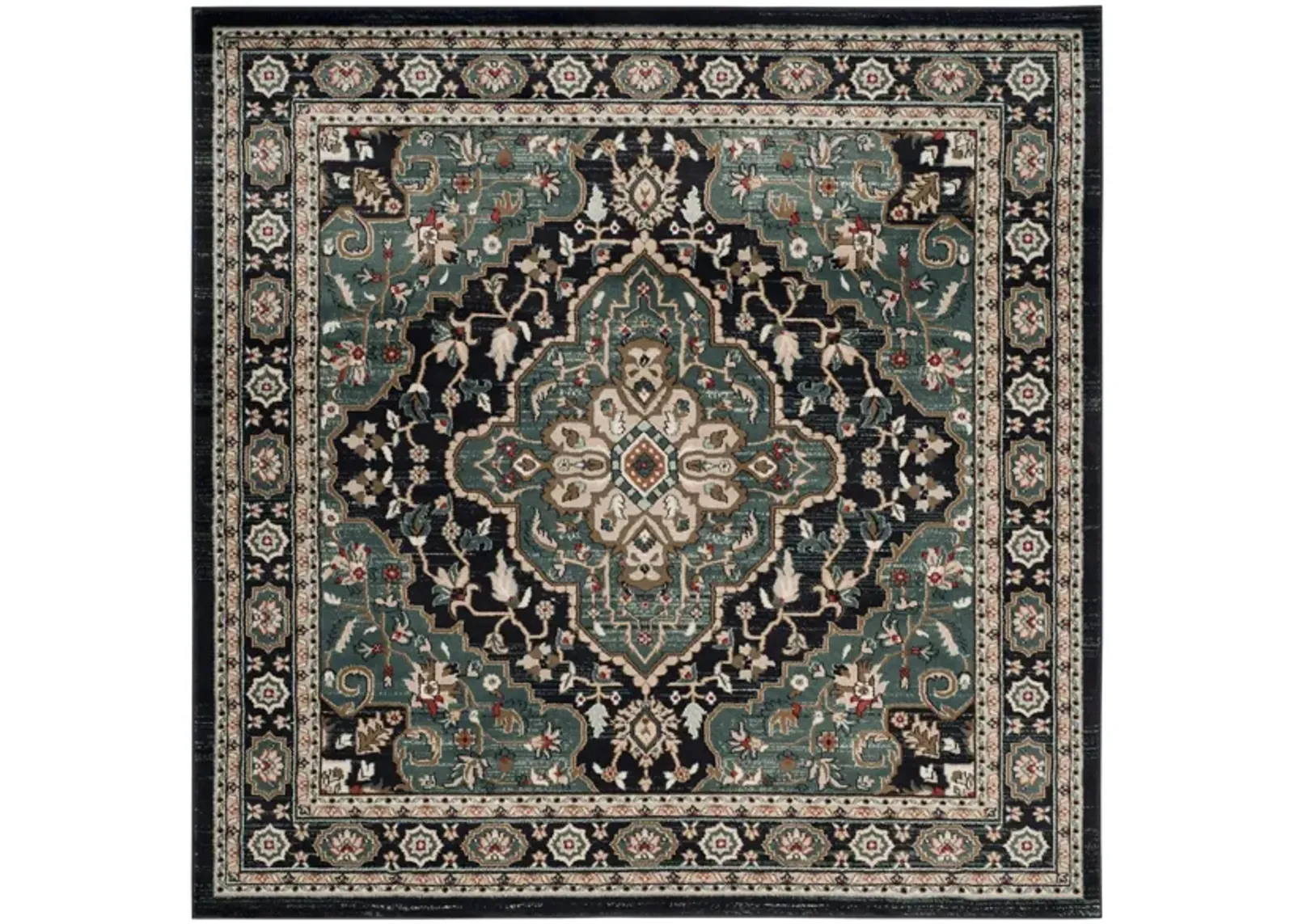 Mortimer Area Rug in Anthracite / Teal by Safavieh