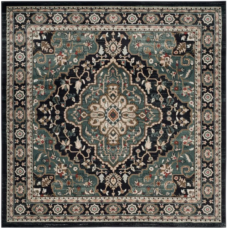 Mortimer Area Rug in Anthracite / Teal by Safavieh