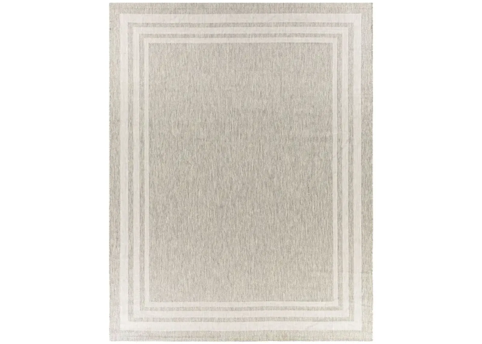 Eagean Bordered Indoor/Outdoor Area Rug in Oatmeal, Gray, Light Beige, Taupe by Surya