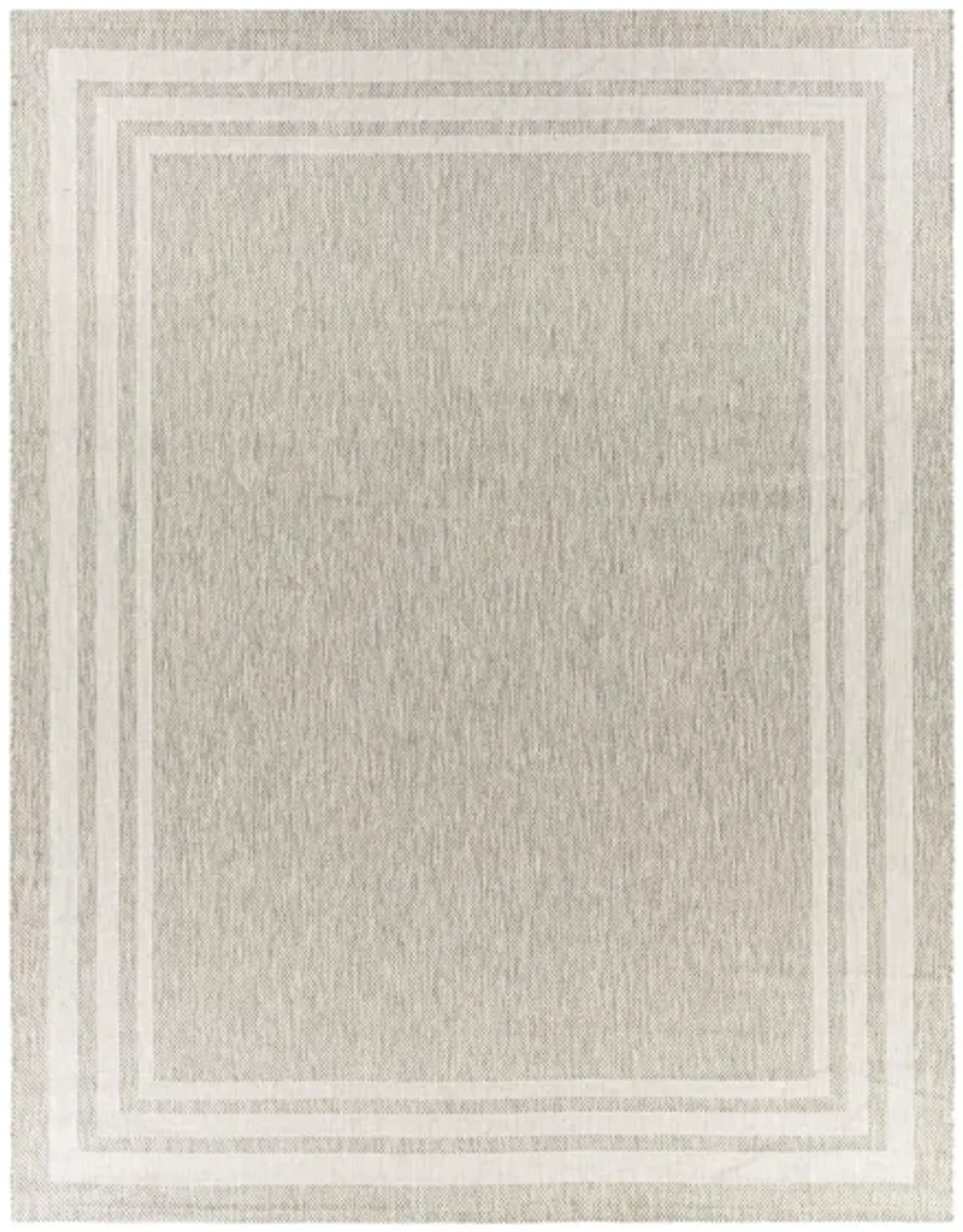 Eagean Bordered Indoor/Outdoor Area Rug in Oatmeal, Gray, Light Beige, Taupe by Surya