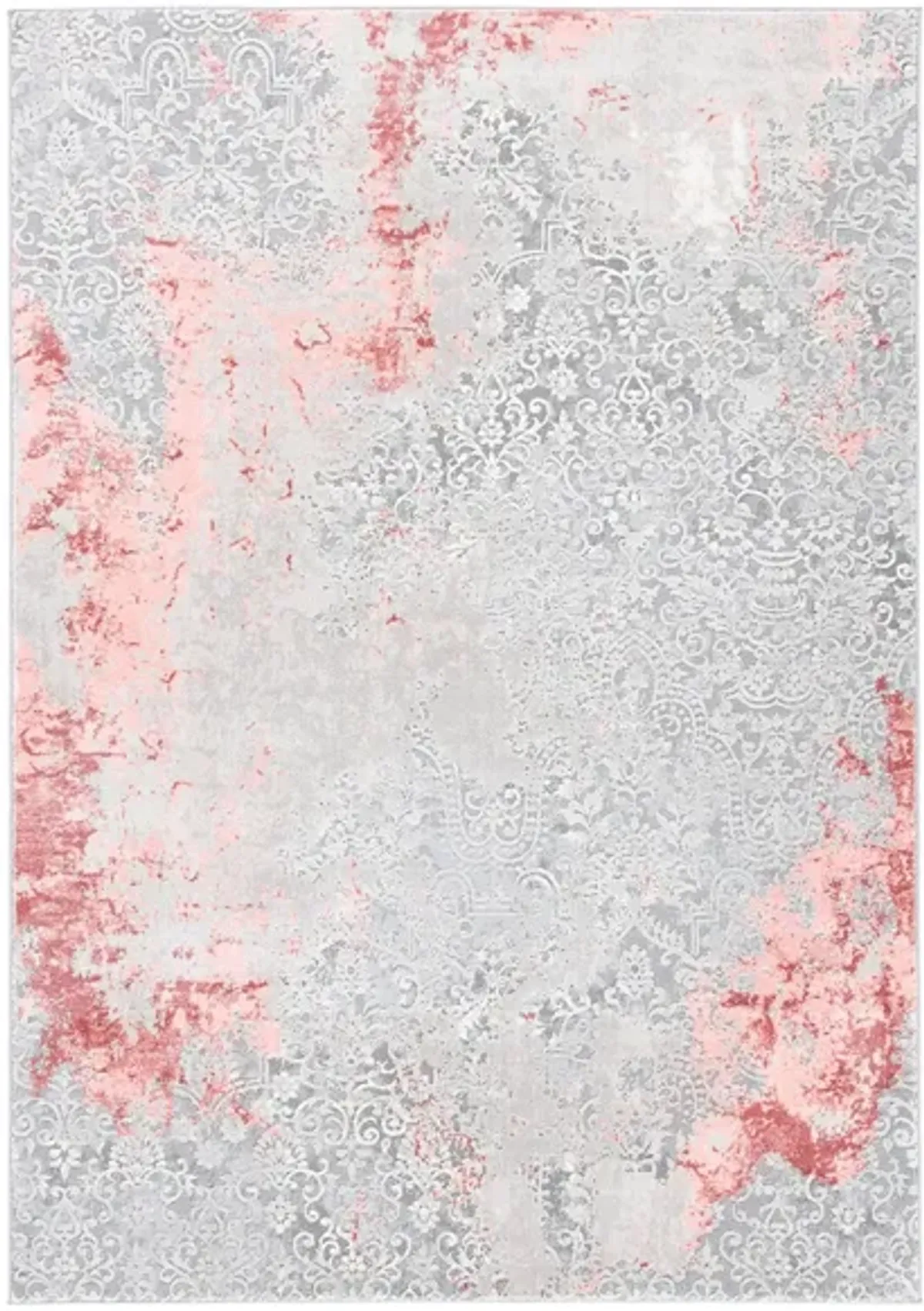 Garett Area Rug in Light Gray; Pink by Safavieh