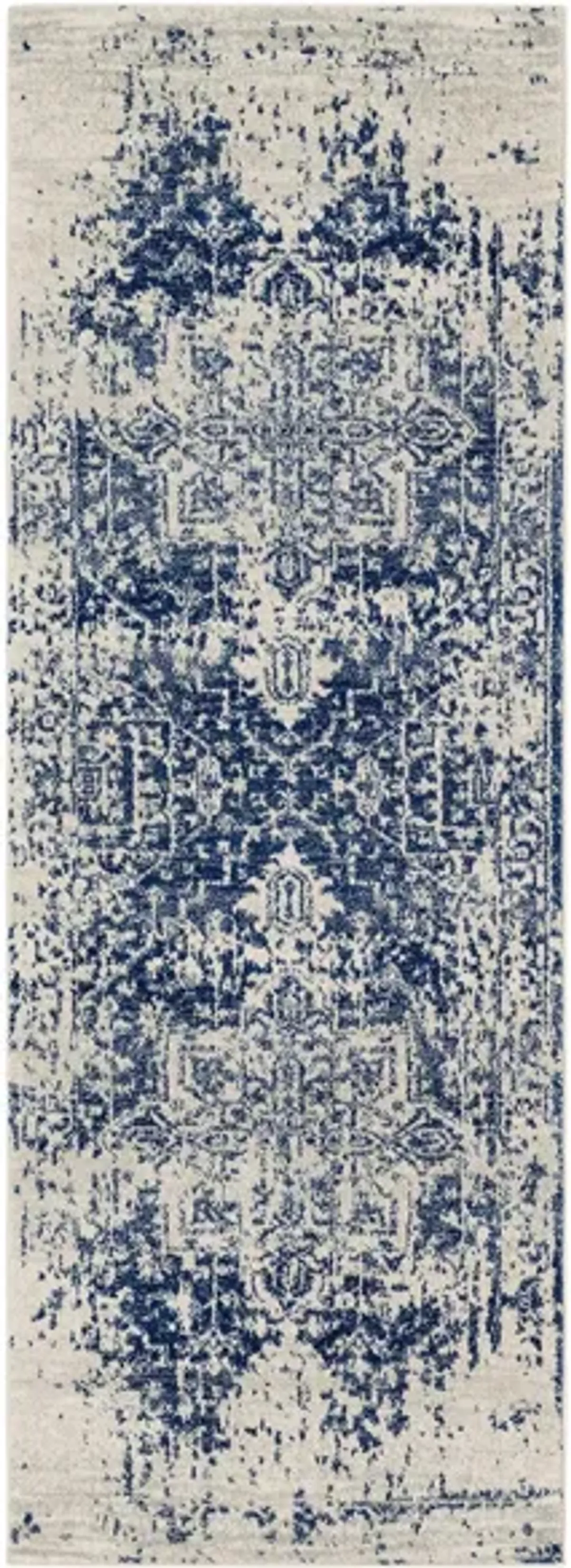 Harput Rug in Dark Blue, Light Gray, Beige by Surya