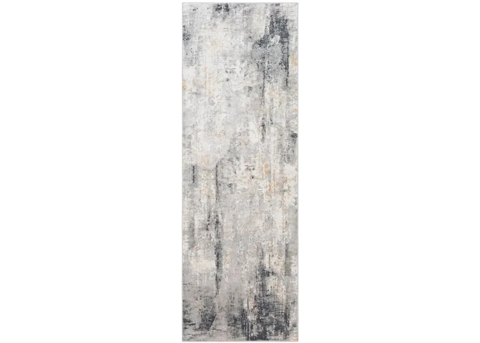 Firenze Galleria Rug in Light Gray, Medium Gray, Mustard, White, Charcoal by Surya