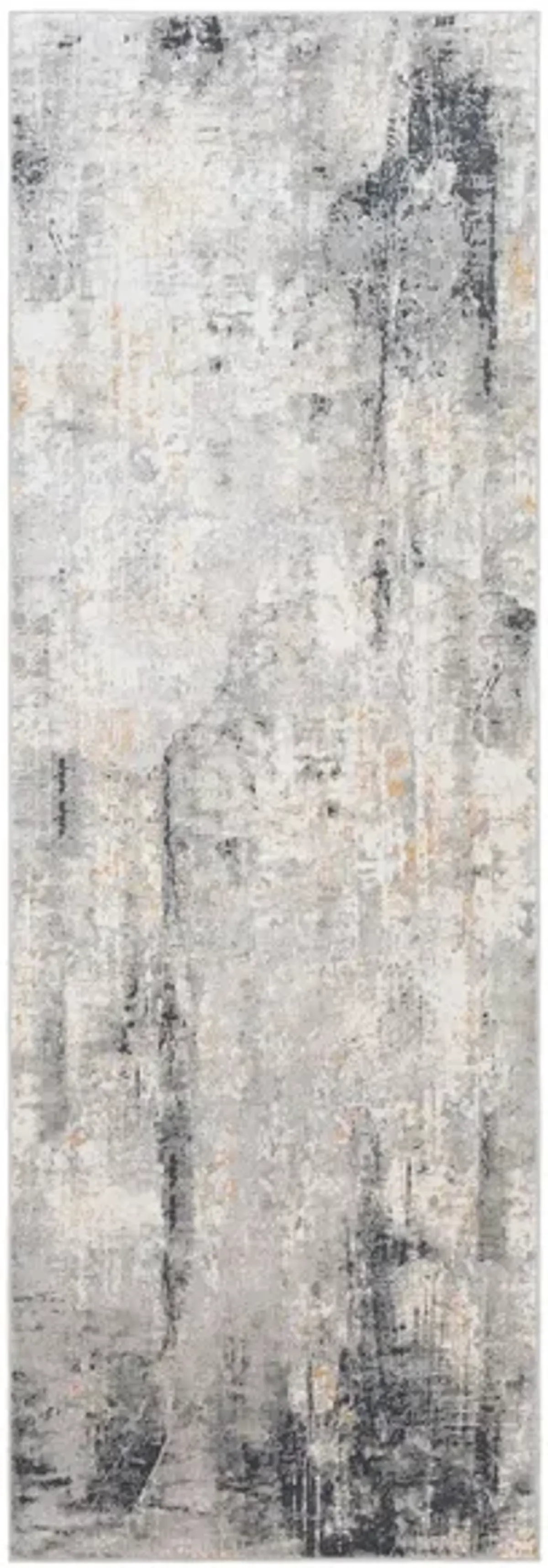 Firenze Galleria Rug in Light Gray, Medium Gray, Mustard, White, Charcoal by Surya