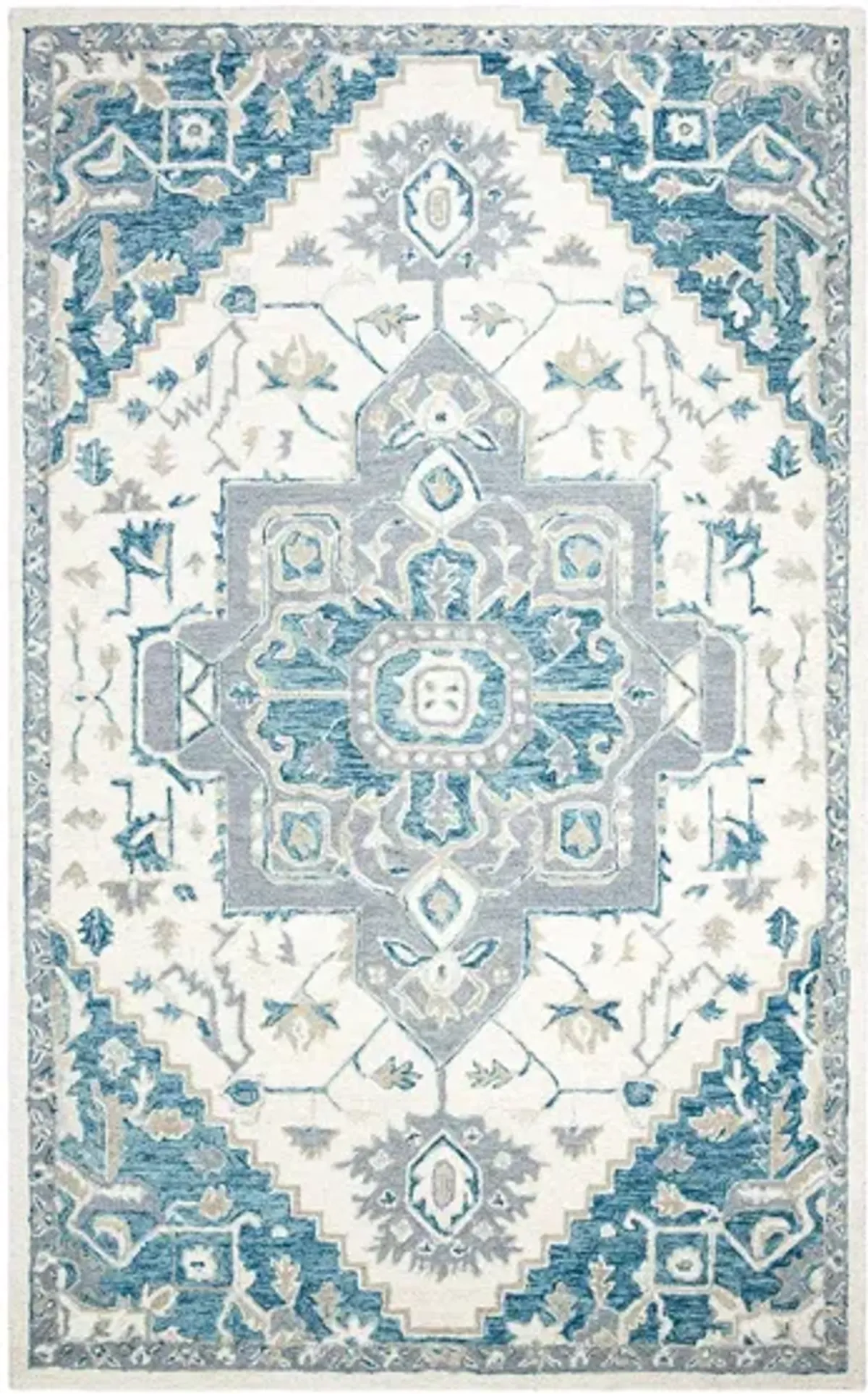 McGrath Area Rug in Ivory & Navy by Safavieh