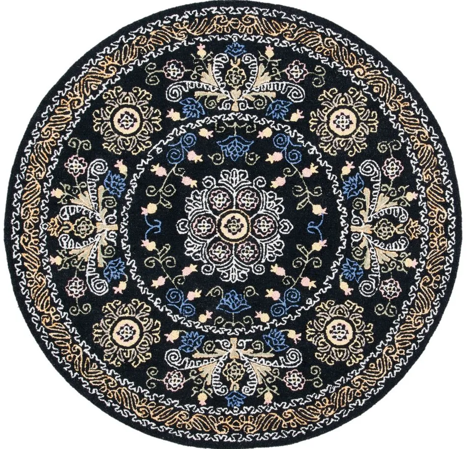 Shakespeare Area Rug in Black & Green by Safavieh