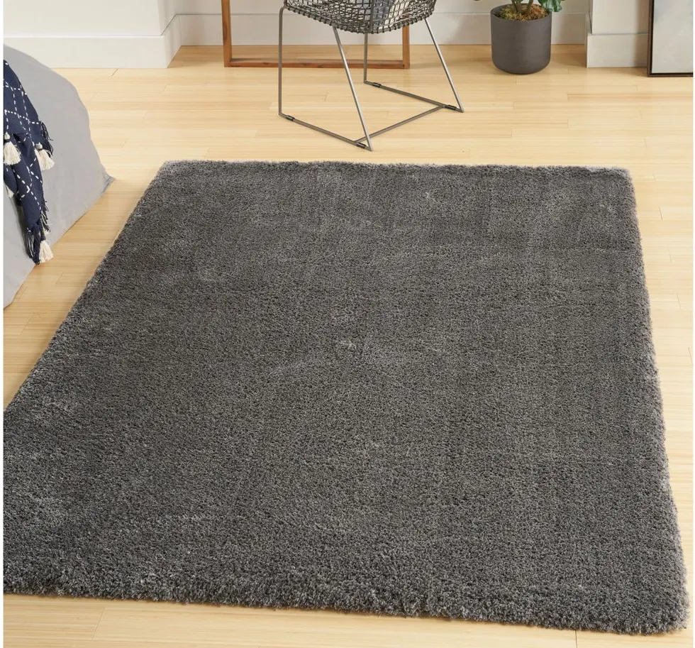 Luxuria Shag Area Rug in Grey by Nourison