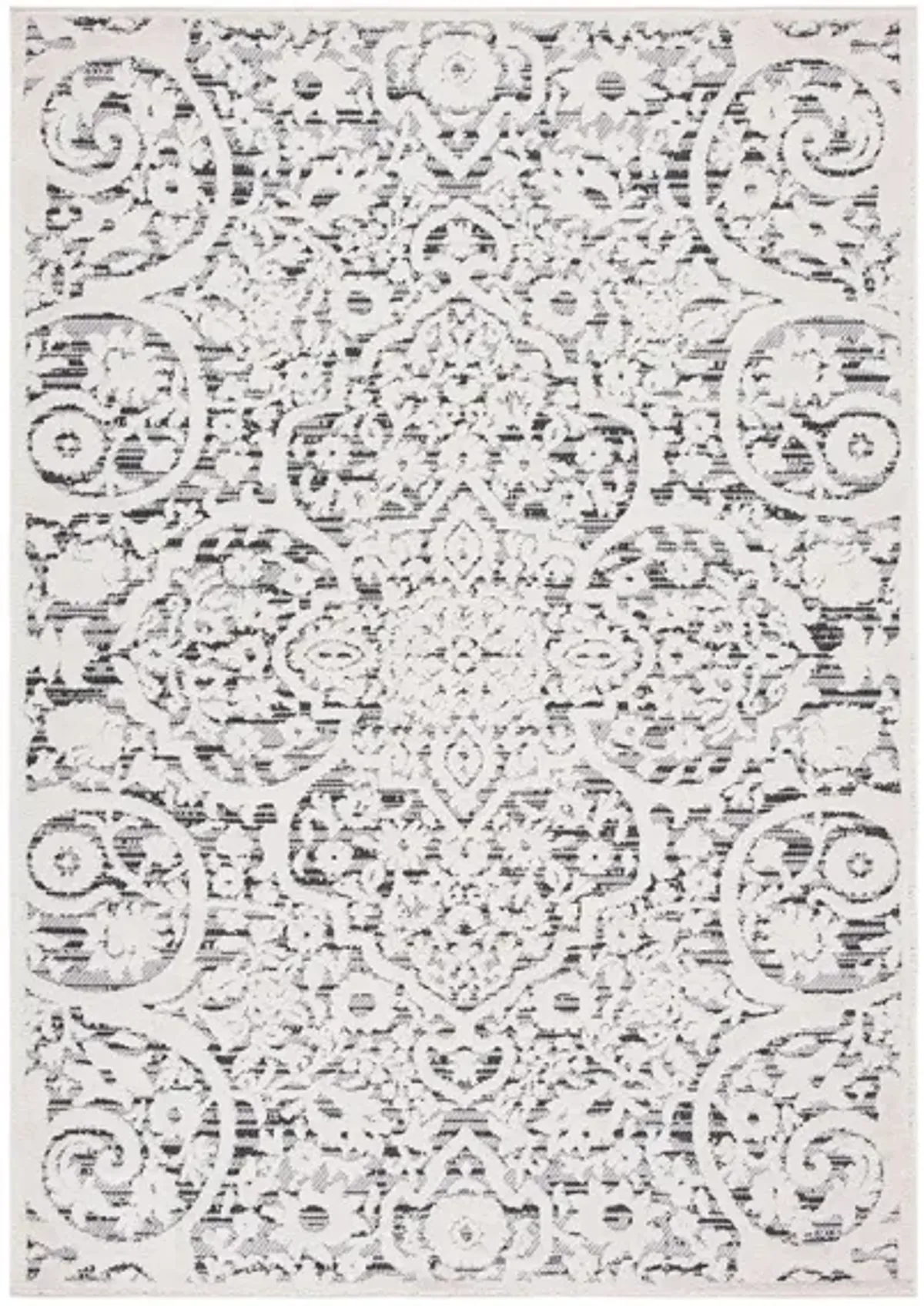 Cabana IV Area Rug in Ivory & Gray by Safavieh